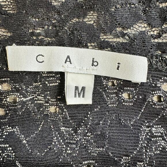 CAbi Lace Black White Skirt Eyelet Pull On A-Line Romantic Med - Picture 4 of 8